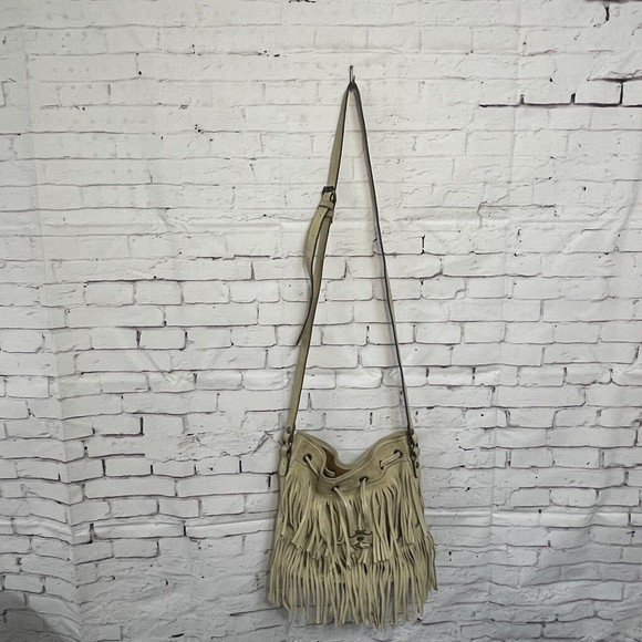 Patricia Nash Crossbody Purse Tan Suede Leather Fringe Bag - Picture 8 of 16